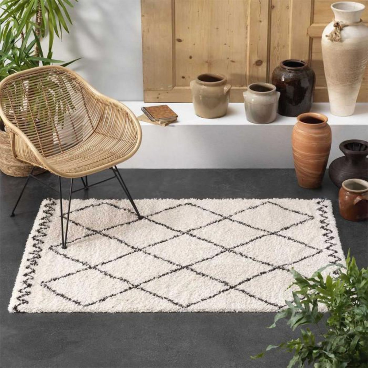 Paris Prix Tapis Déco Imprimé  Saoura  160x230cm Beige