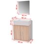 Voir la diapositive 6 : VIDAXL Meubles de salle de bains trois pieces Beige
