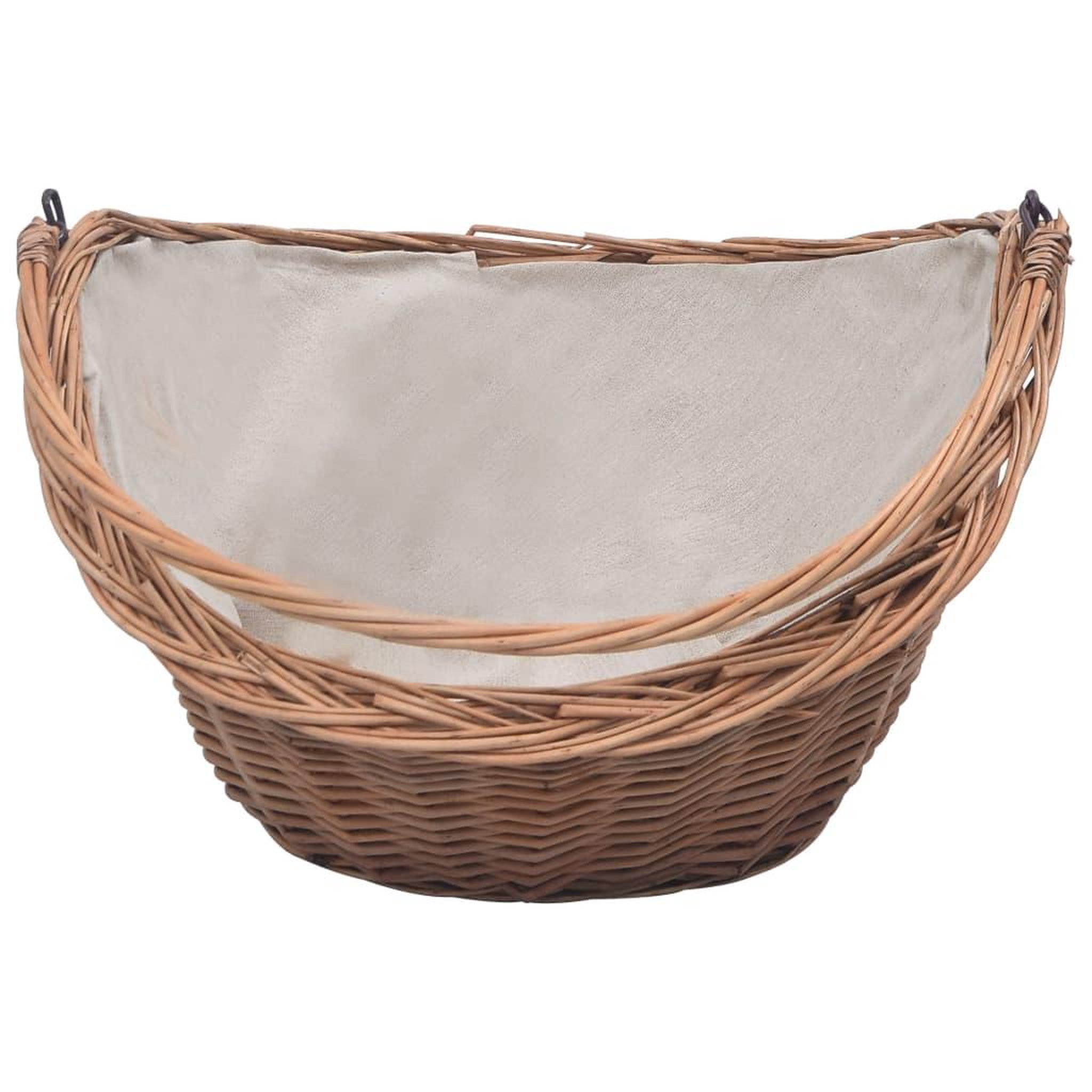 Voir la diapositive 3 : VIDAXL Panier a bois de chauffage avec poignee 60x44x55 cm saule