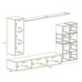 Voir la diapositive 4 : Paris Prix Ensemble Meuble TV Design  Switch II  250cm Naturel & Noir