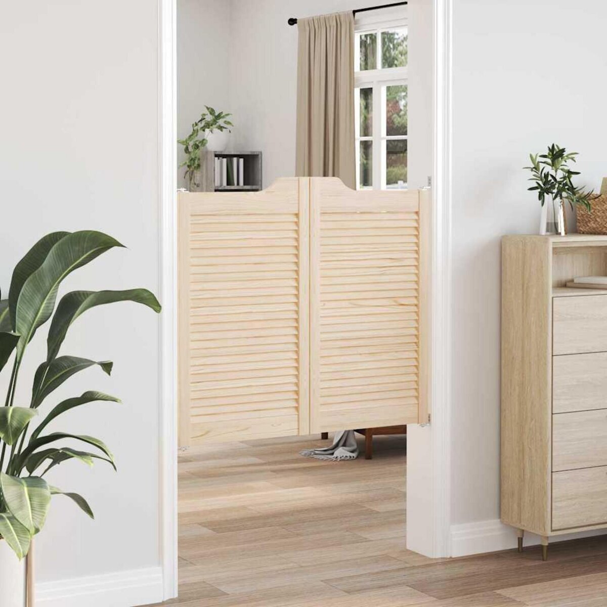 VIDAXL Portes battantes a persiennes 2paires 90x100 cm bois massif Pin