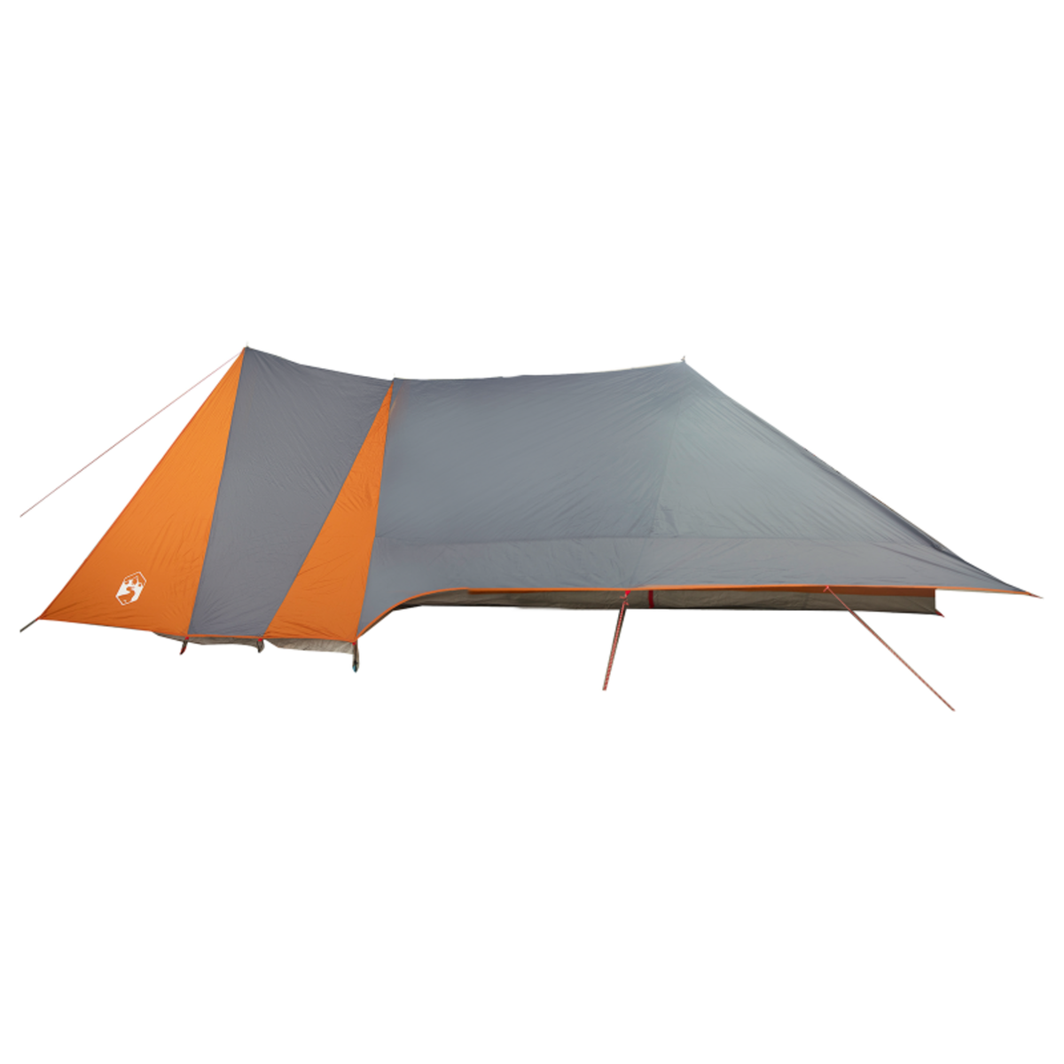 VIDAXL Tente familiaux grise et orange, imperméable pour 12 personnes