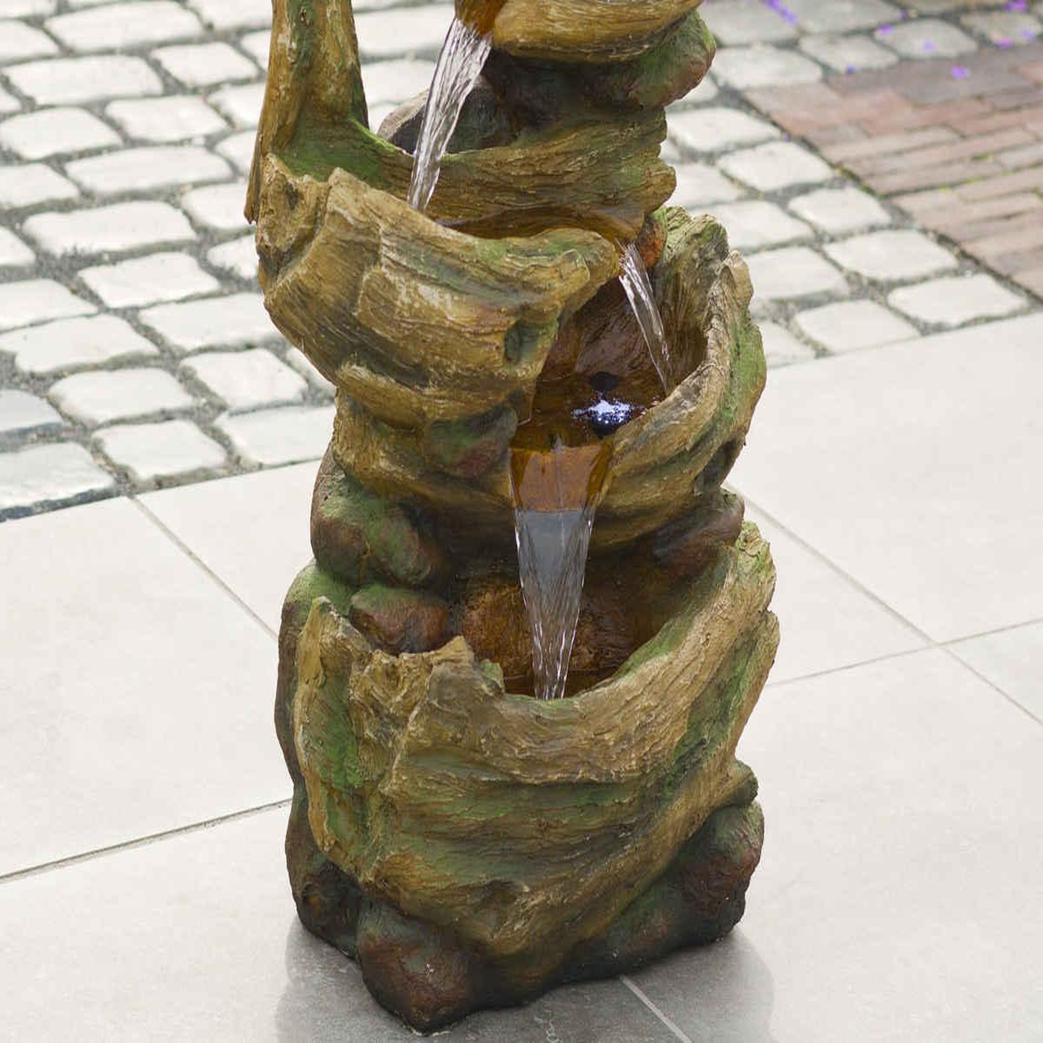 Voir la diapositive 3 : Ubbink Fontaine de jardin Trabia tronc d'arbre avec cascade et éclairage LED - Ubbink