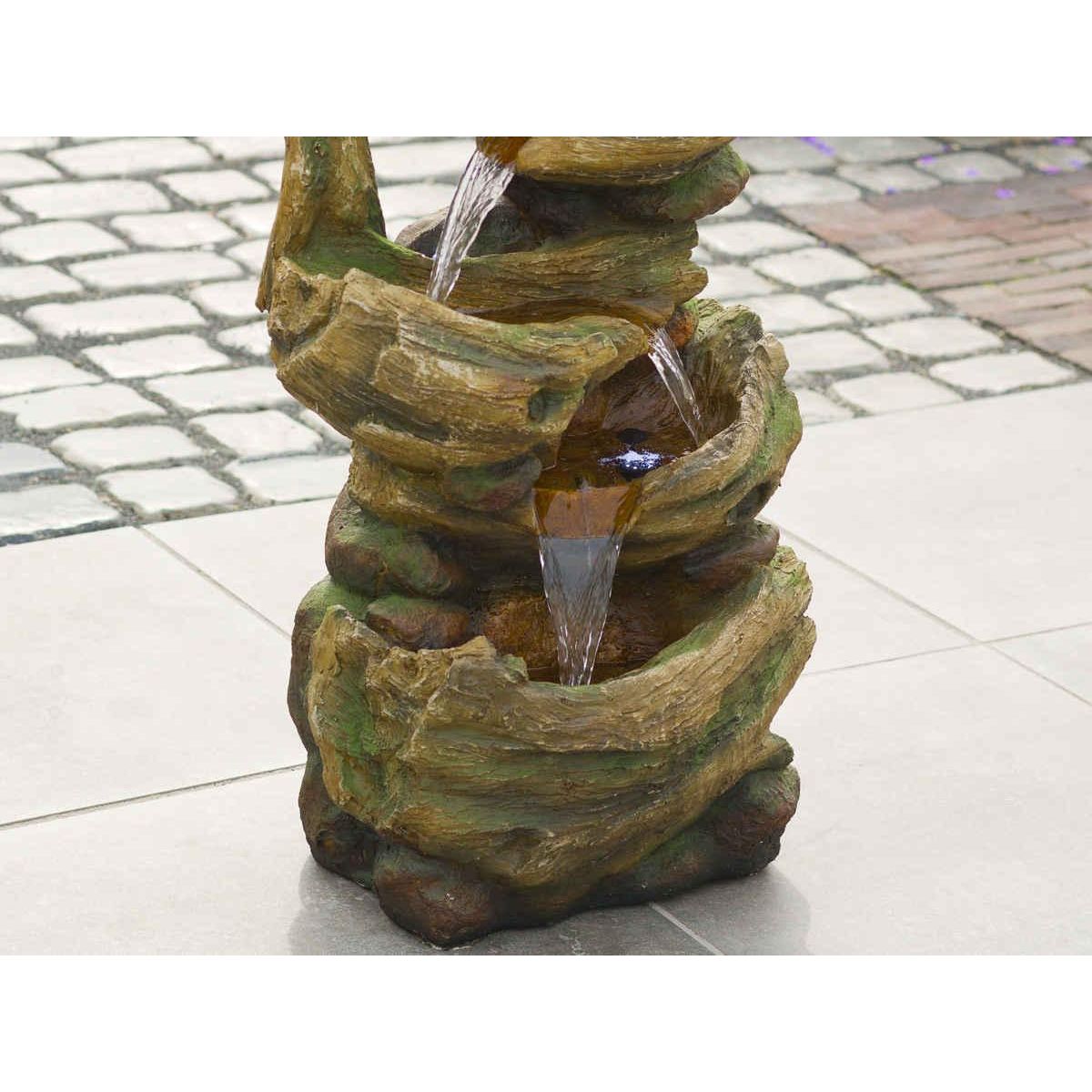 Ubbink Fontaine de jardin Trabia tronc d'arbre avec cascade et éclairage LED - Ubbink