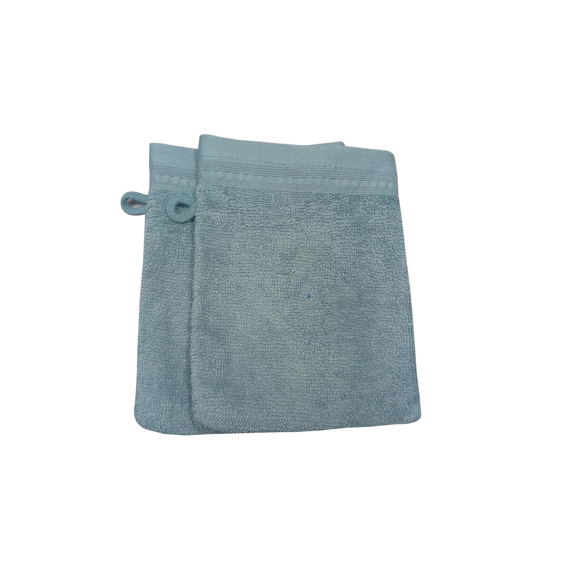 ACTUEL Lot de 2 gant de toilette uni en coton 400g/m²