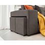 Voir la diapositive 4 : BEST MOBILIER California - canapé d'angle réversible 4 places - convertible avec coffre, étagère et poufs - en velours texturé