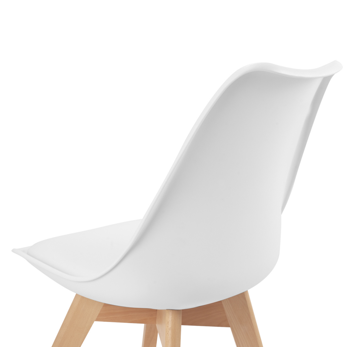 ID MARKET Lot de 6 chaises scandinaves SARA blanc x2, gris clair x2 et patchworks multi-couleurs