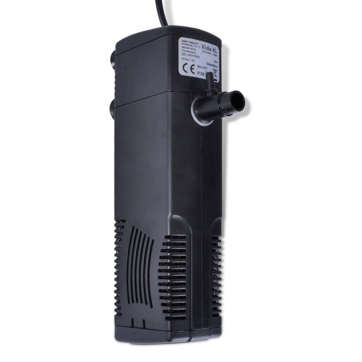 VIDAXL Pompe de filtration d'aquarium avec charbon actif 800 L/h