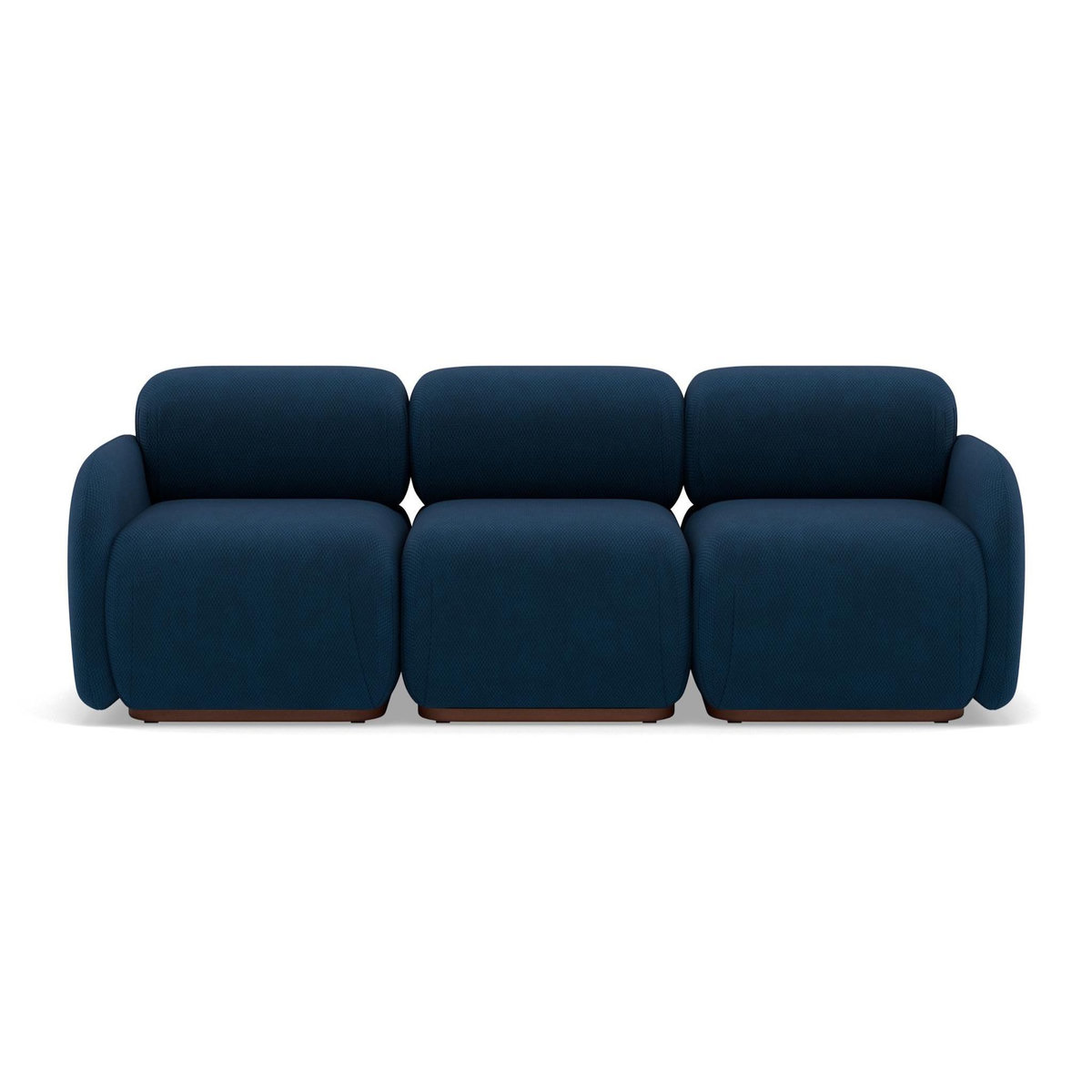LISA DESIGN Penelope - canapé droit modulable 3 places en velours texturé