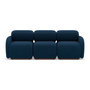 Voir la diapositive 1 : LISA DESIGN Penelope - canapé droit modulable 3 places en velours texturé