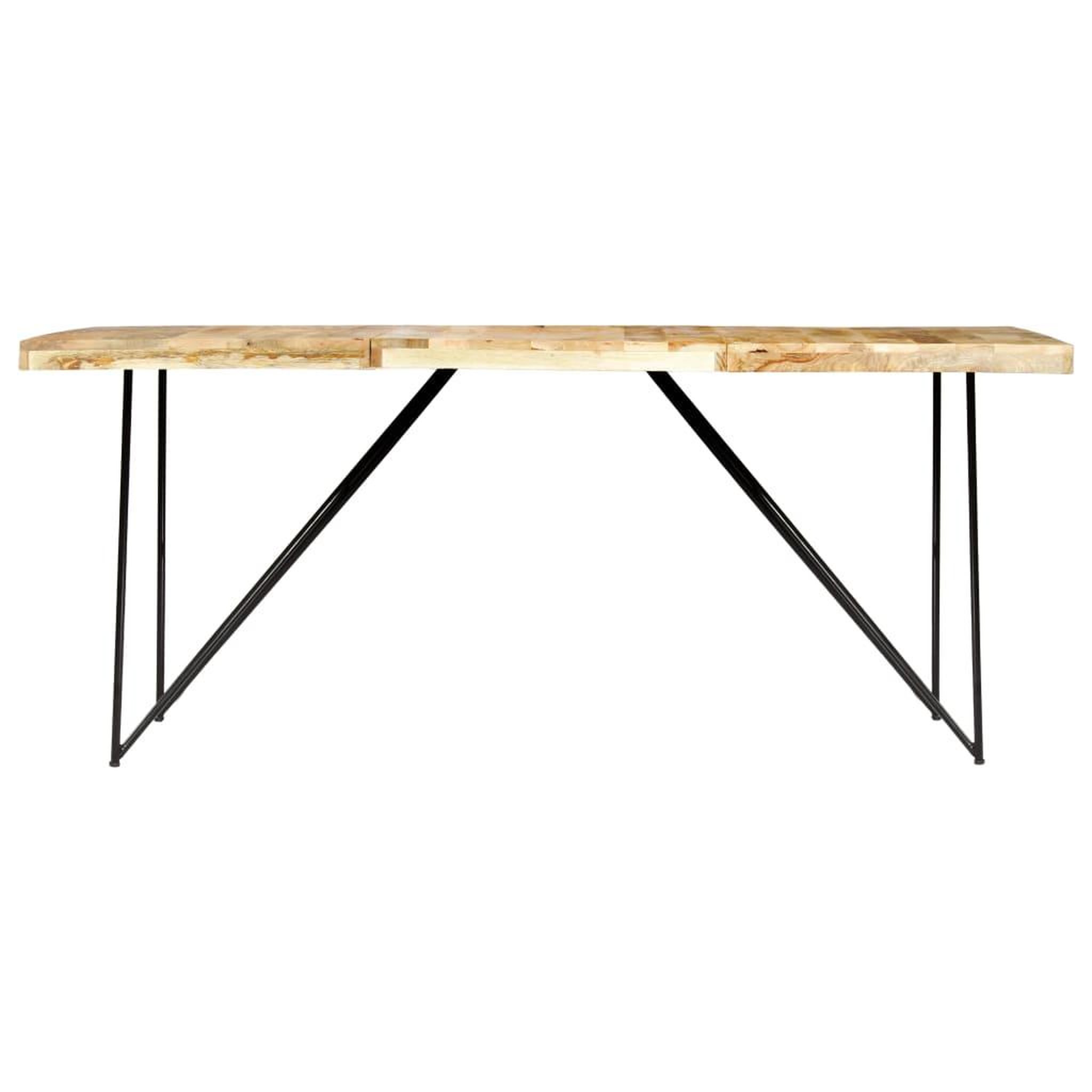 Voir la diapositive 2 : VIDAXL Table a manger 180x90x76 cm Bois de manguier massif