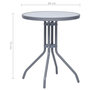 Voir la diapositive 6 : VIDAXL Table de jardin Gris clair 60 cm Acier et verre