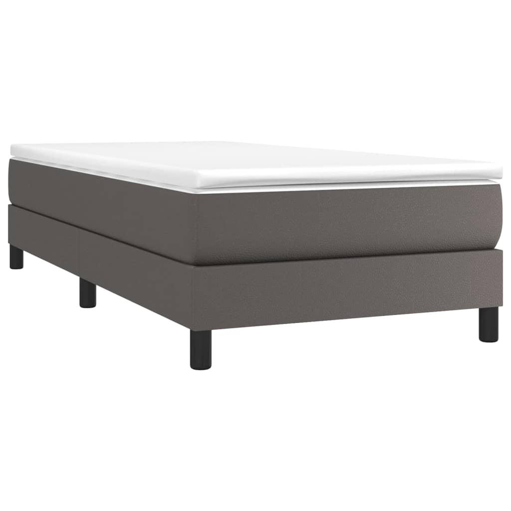 Voir la diapositive 3 : VIDAXL Cadre de lit sans matelas gris 100x200 cm similicuir