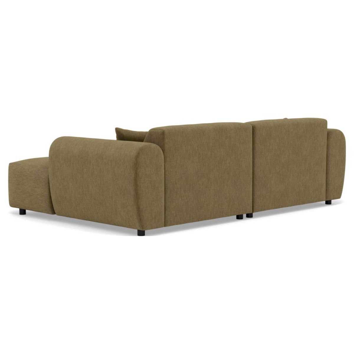 LISA DESIGN Aumance - canapé droit 4 places avec double méridienne assise profonde en velours texturé