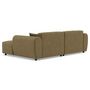 Voir la diapositive 4 : LISA DESIGN Aumance - canapé droit 4 places avec double méridienne assise profonde en velours texturé