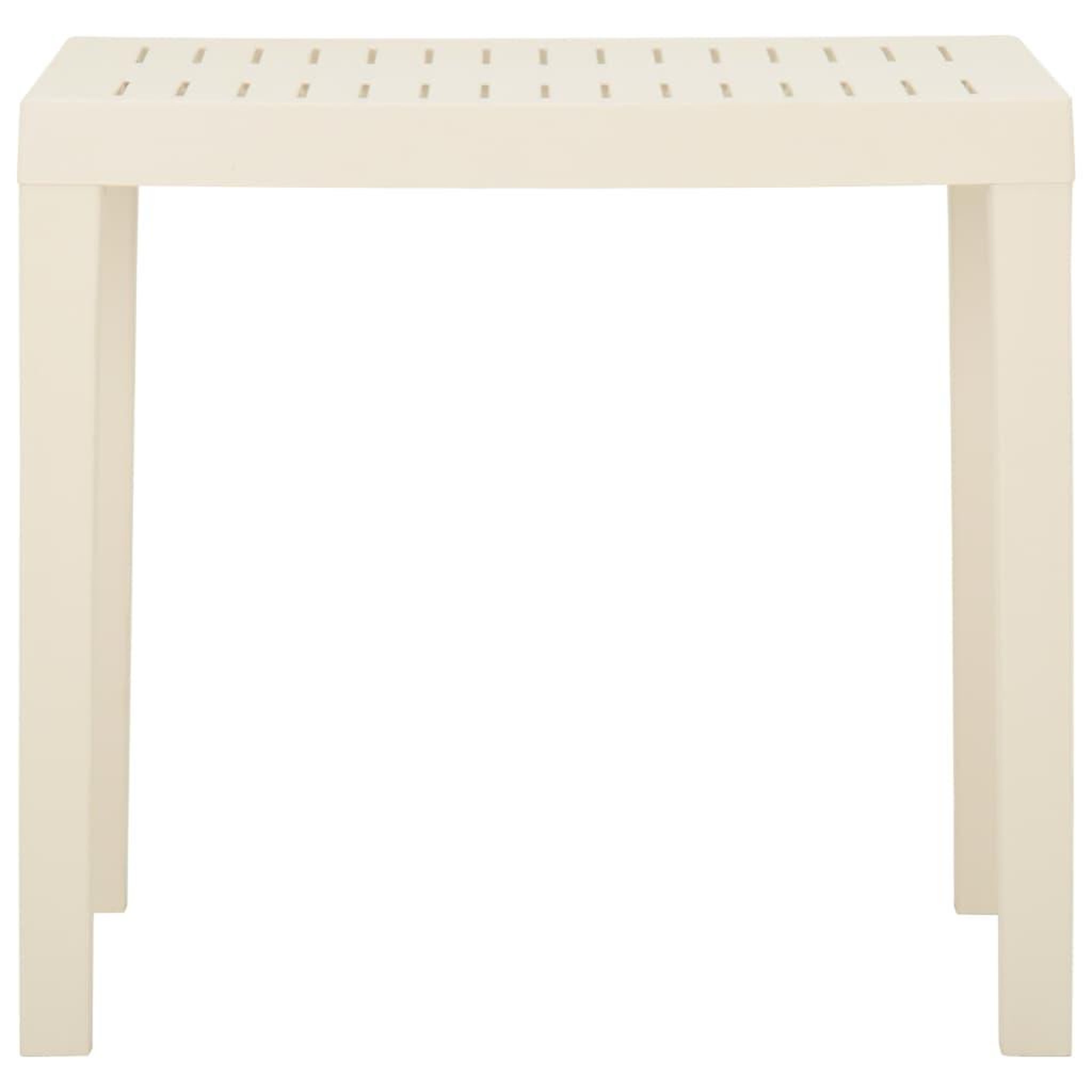 Voir la diapositive 3 : VIDAXL Table de jardin Blanc 79x65x72 cm Plastique