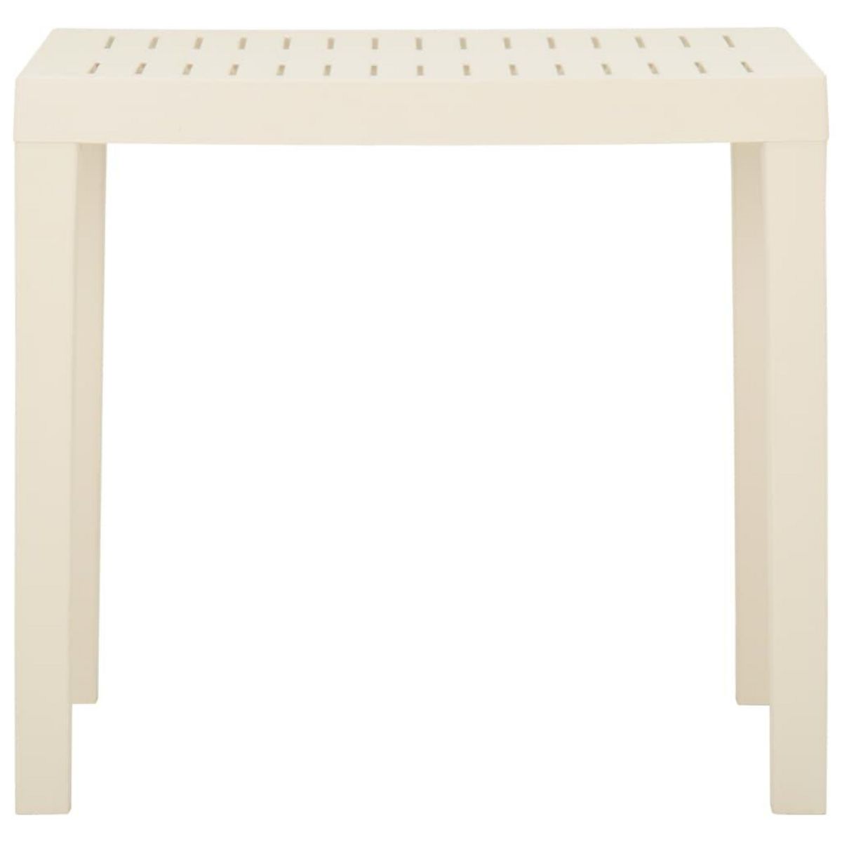 VIDAXL Table de jardin Blanc 79x65x72 cm Plastique