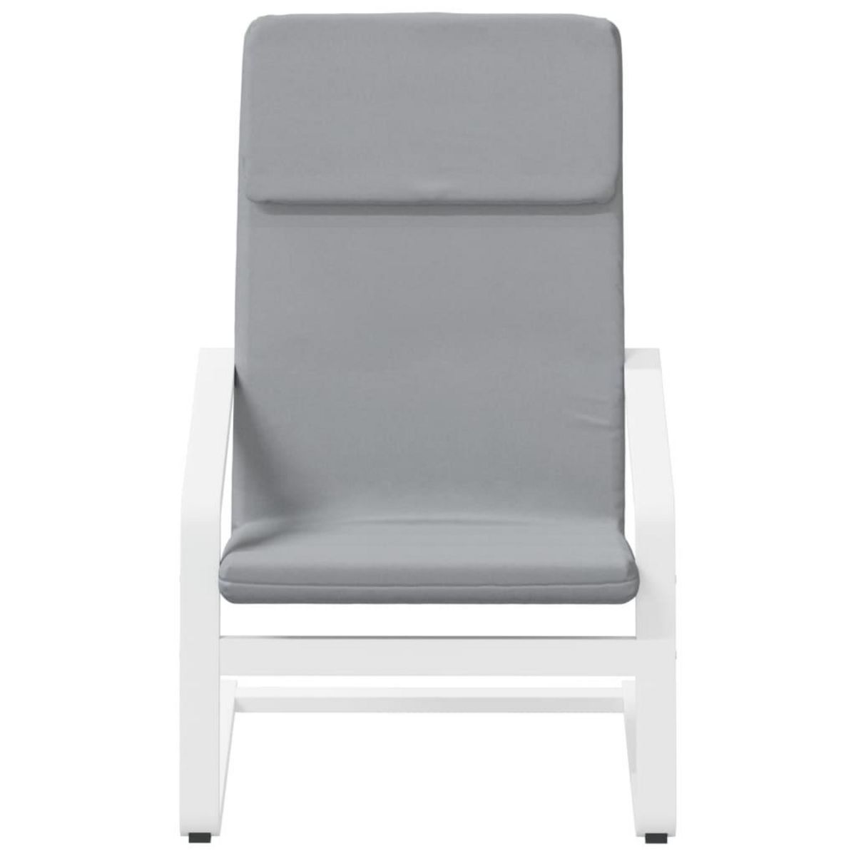 VIDAXL Chaise de relaxation avec repose-pied Gris clair Tissu