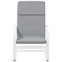 Voir la diapositive 4 : VIDAXL Chaise de relaxation avec repose-pied Gris clair Tissu