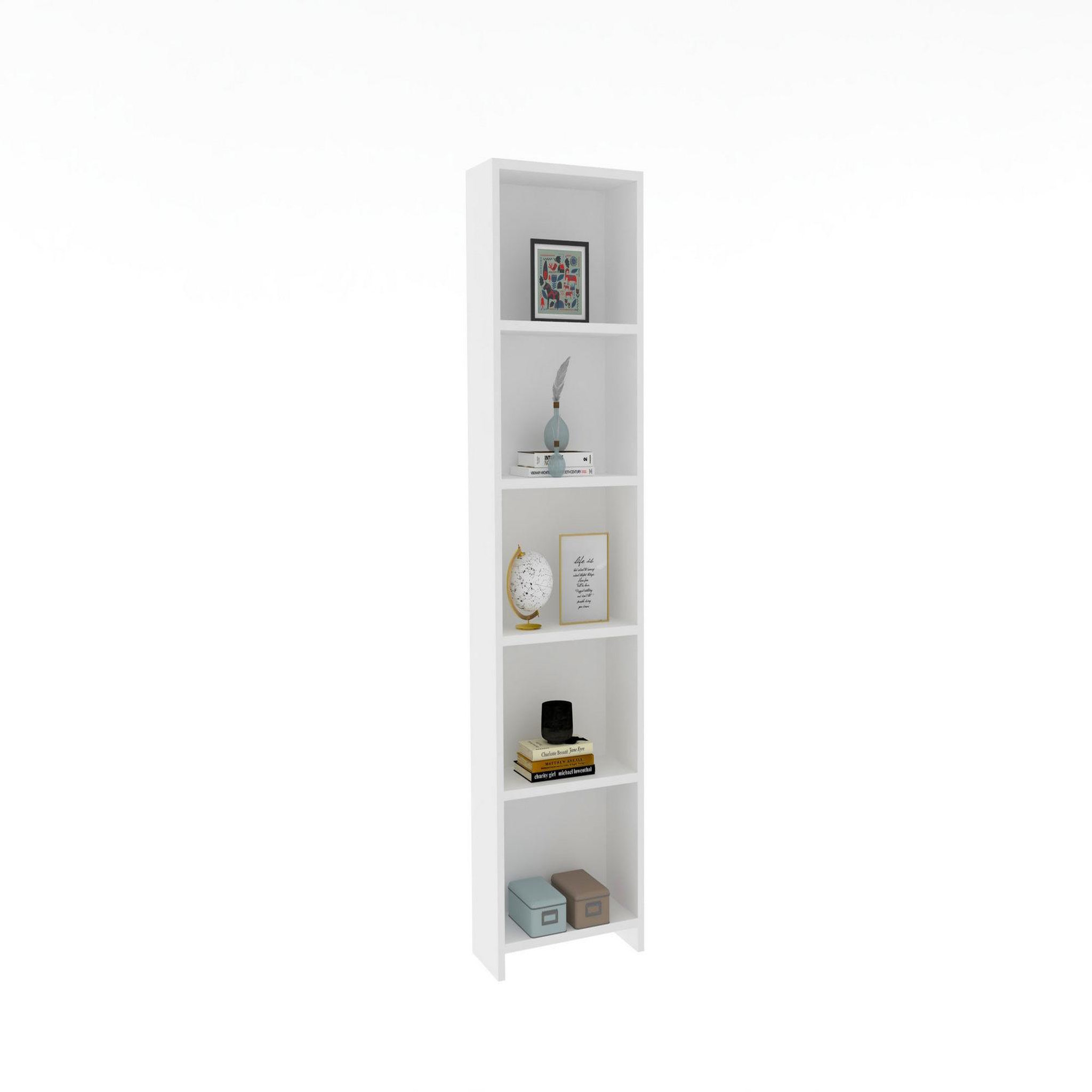Voir la diapositive 3 : Habitat et Jardin Bibliothèque en bois  barkin  - 40 x 19 x 150 cm - blanc