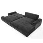 Voir la diapositive 2 : LISA DESIGN Nelly - canapé d'angle droit 4 places convertible avec coffre en velours texturé
