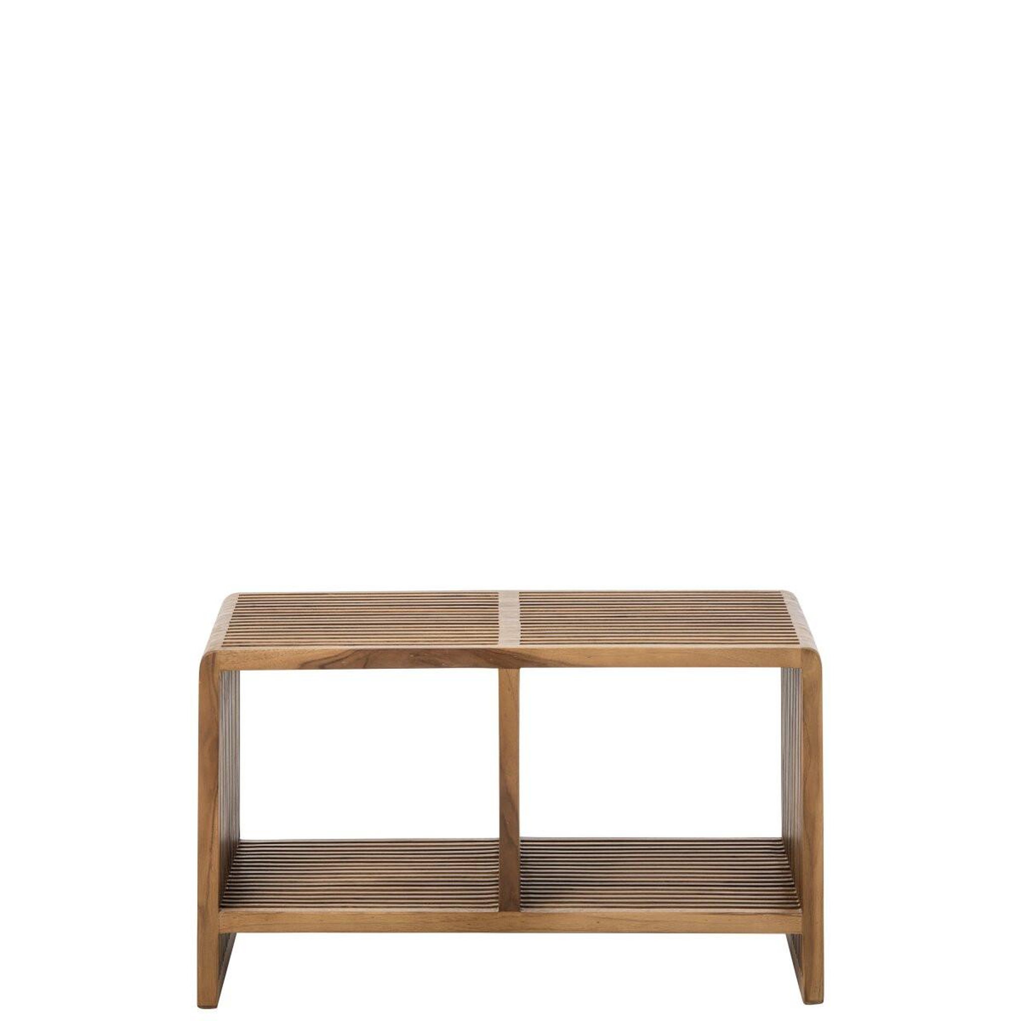 Voir la diapositive 2 : J-LINE Banc à lattes en bois  lars  80cm naturel