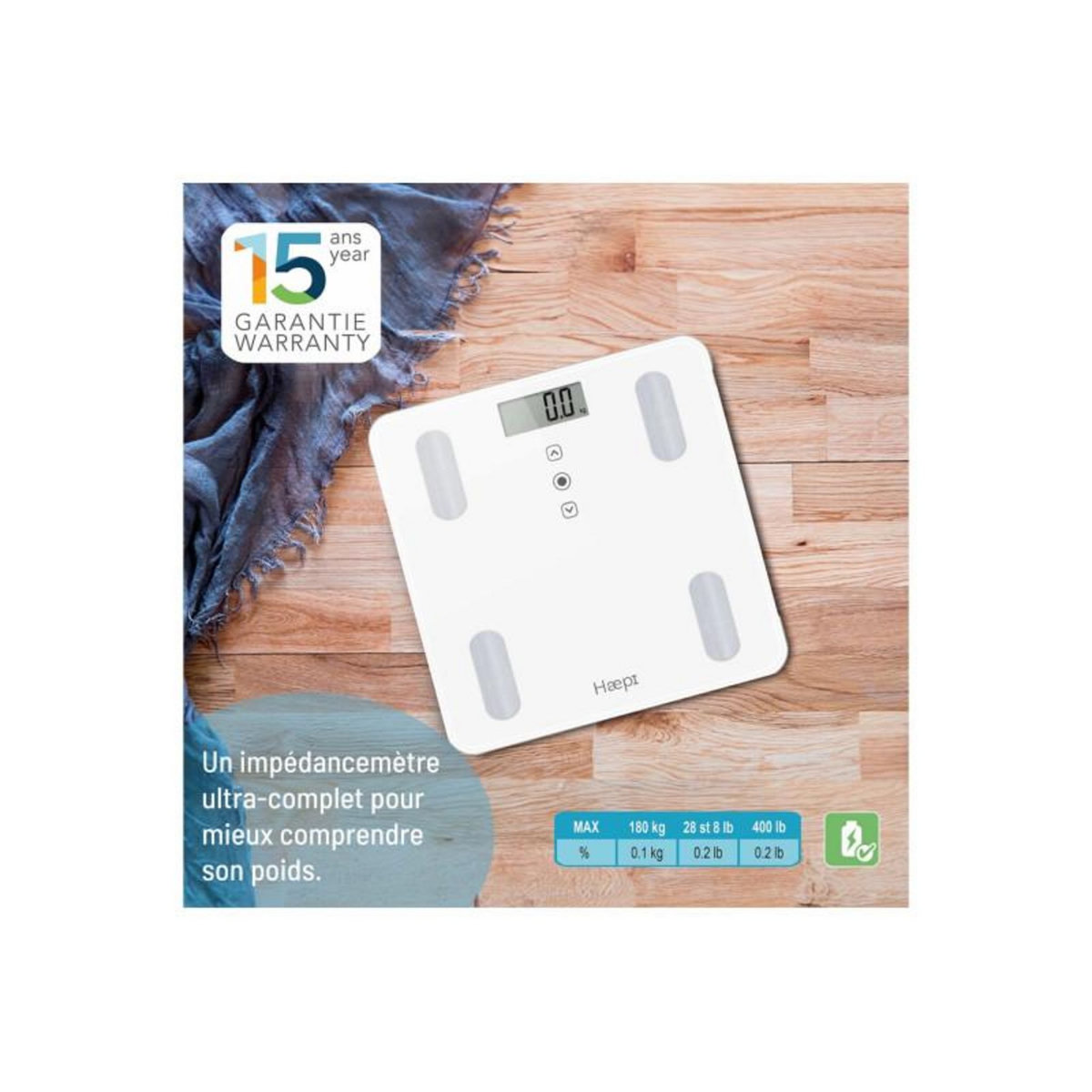 HAEPI Pèse personne Haepi James Impedancemetre et IMC