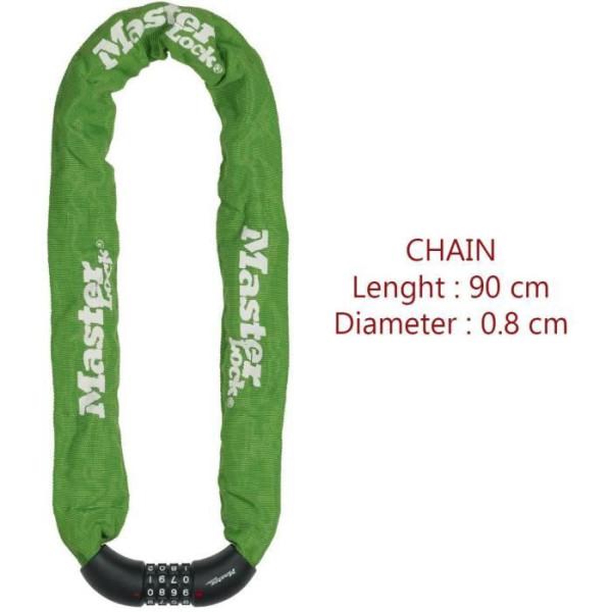 Voir la diapositive 3 : Master lock Antivol chaîne pour vélo - MASTER LOCK - Chaîne Antivol Vélo - 90 cm x 8 mm - Haute Sécurité
