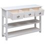 Voir la diapositive 5 : VIDAXL Buffet Blanc 108x30x76 cm Bois de Paulownia massif