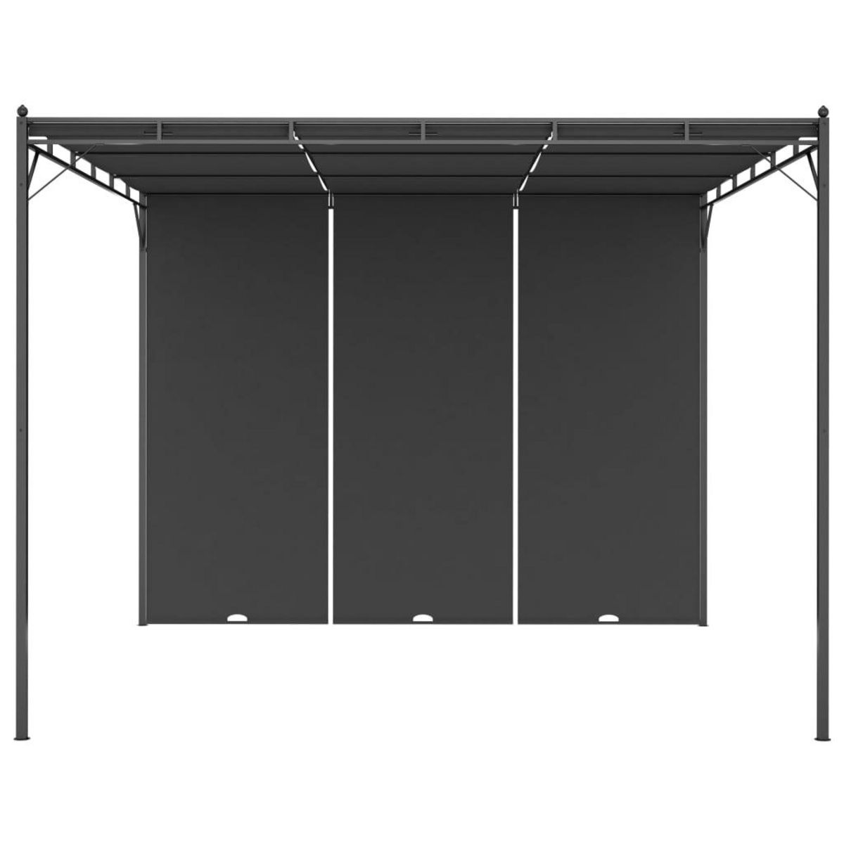 VIDAXL Belvedere de jardin avec rideau lateral 3x3x2,25 m Anthracite
