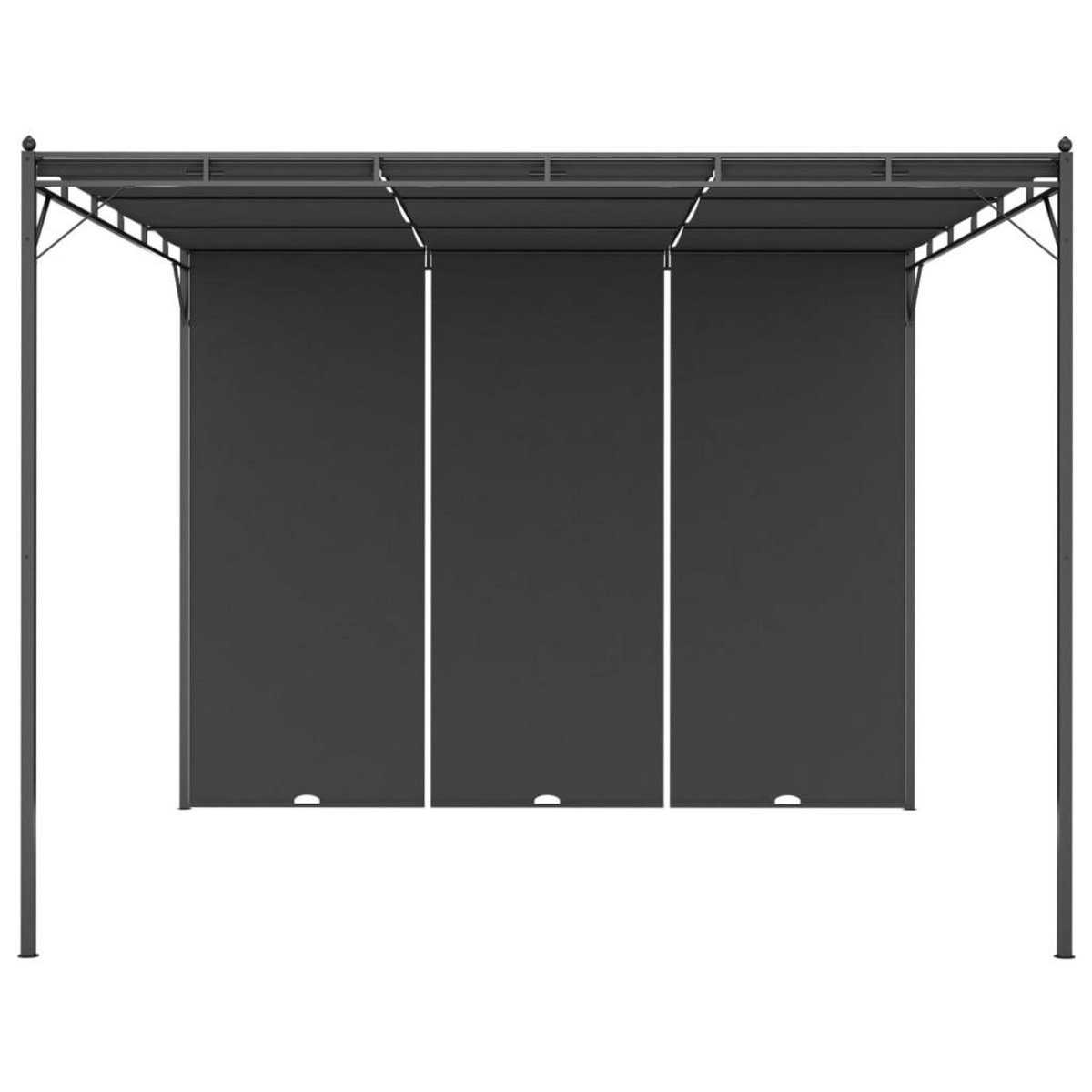 VIDAXL Belvedere de jardin avec rideau lateral 3x3x2,25 m Anthracite