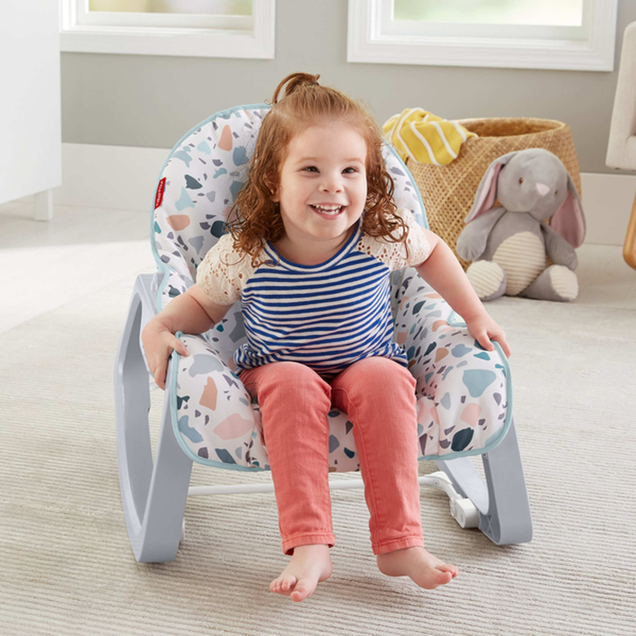 Voir la diapositive 3 : Fisher price Transat évolutif 2 en 1 Terrazzo