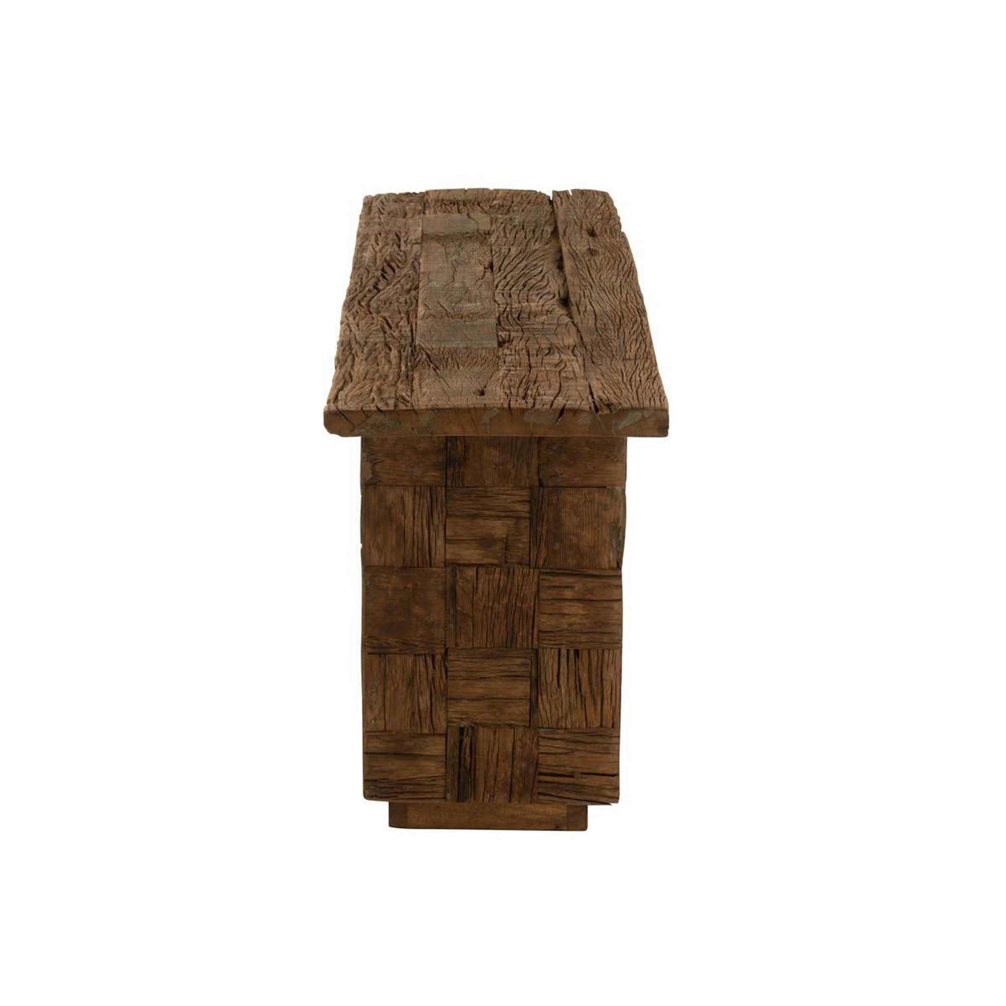 Voir la diapositive 3 : J-LINE Console en bois  woody  150cm marron