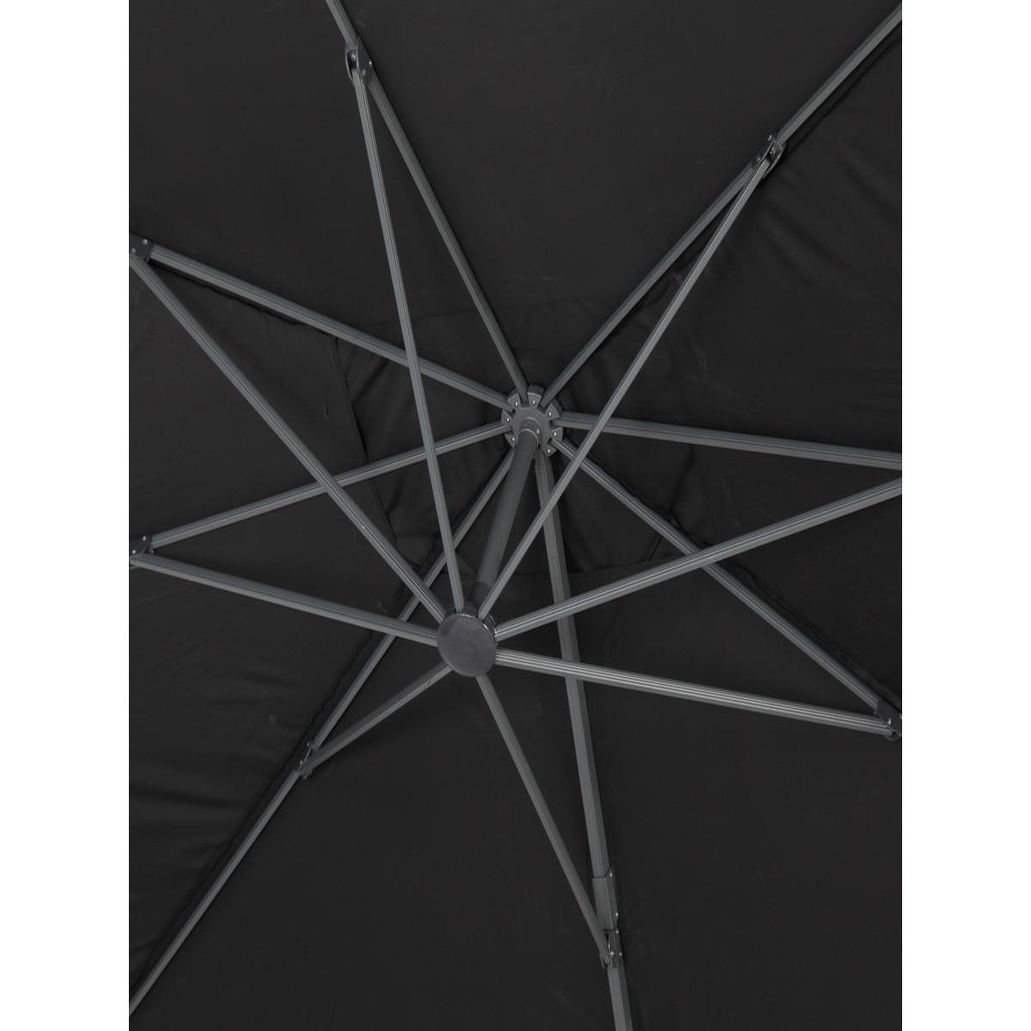 Voir la diapositive 2 : Habitat et Jardin Parasol jardin déporté alu  sun 4   - rectangle - 3 x 4 m - noir - dalles à lester incluses