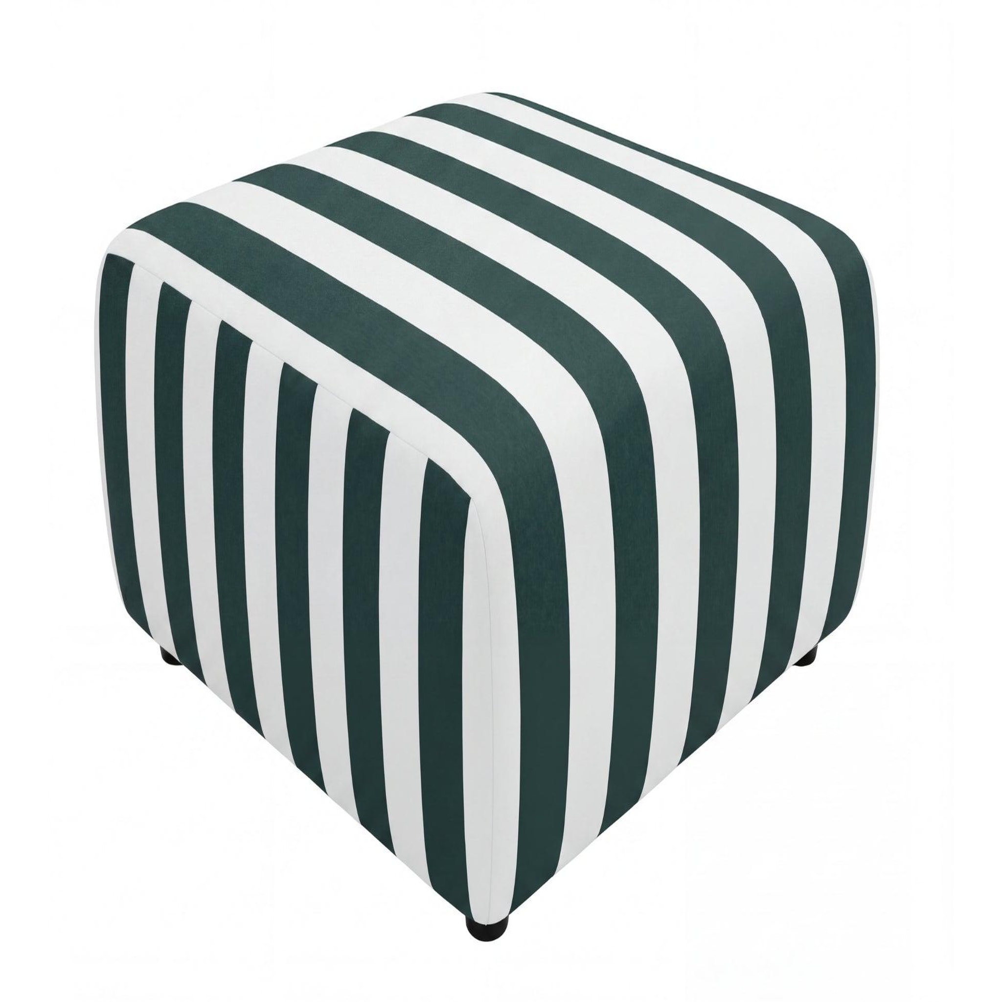Voir la diapositive 1 : CASANOVA PARIS Elvis - pouf tissu rayé