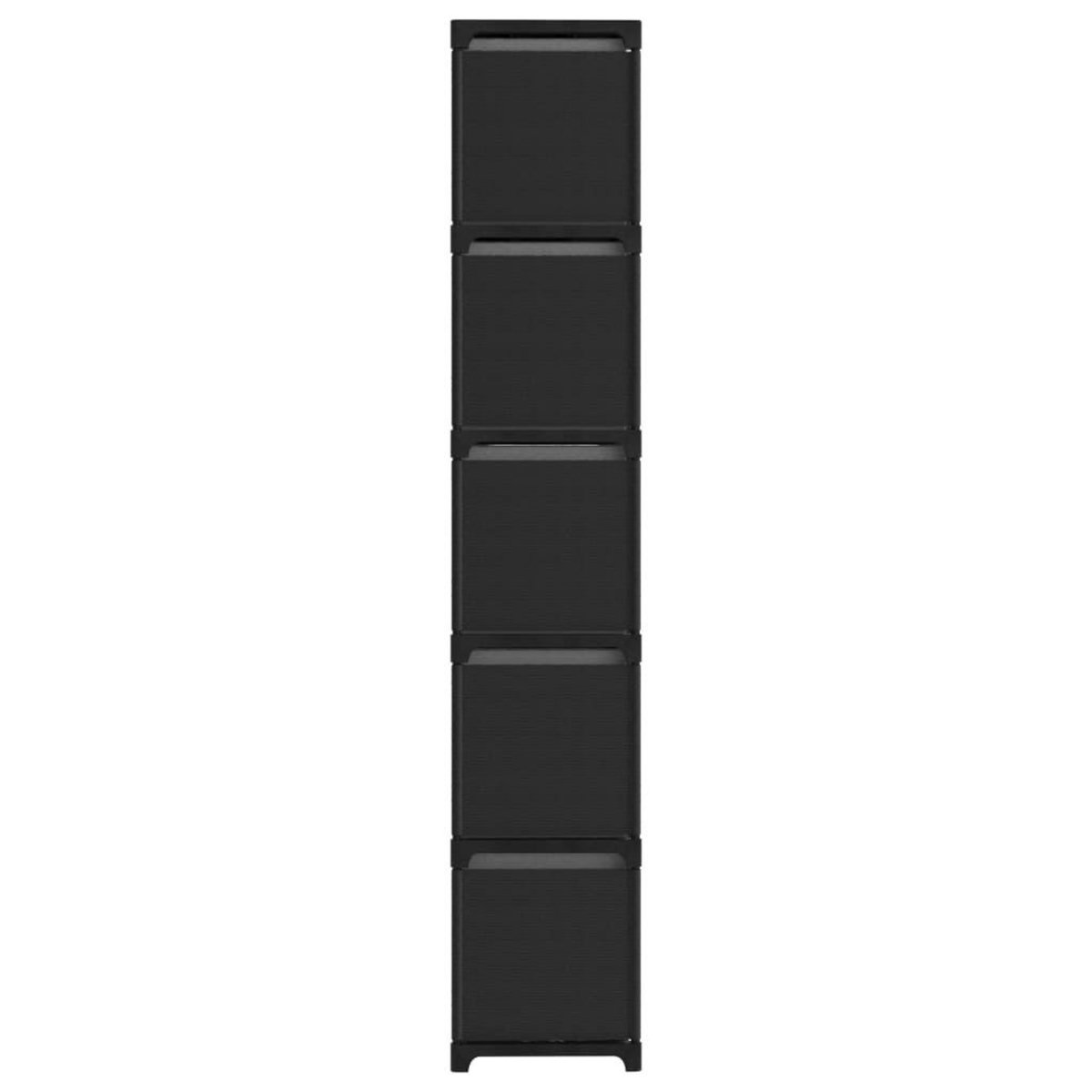 VIDAXL Etagere a 15 cubes avec boîtes Noir 103x30x175,5 cm Tissu