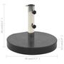 Voir la diapositive 6 : VIDAXL Socle de parasol Granite 28,5 kg Rond Noir