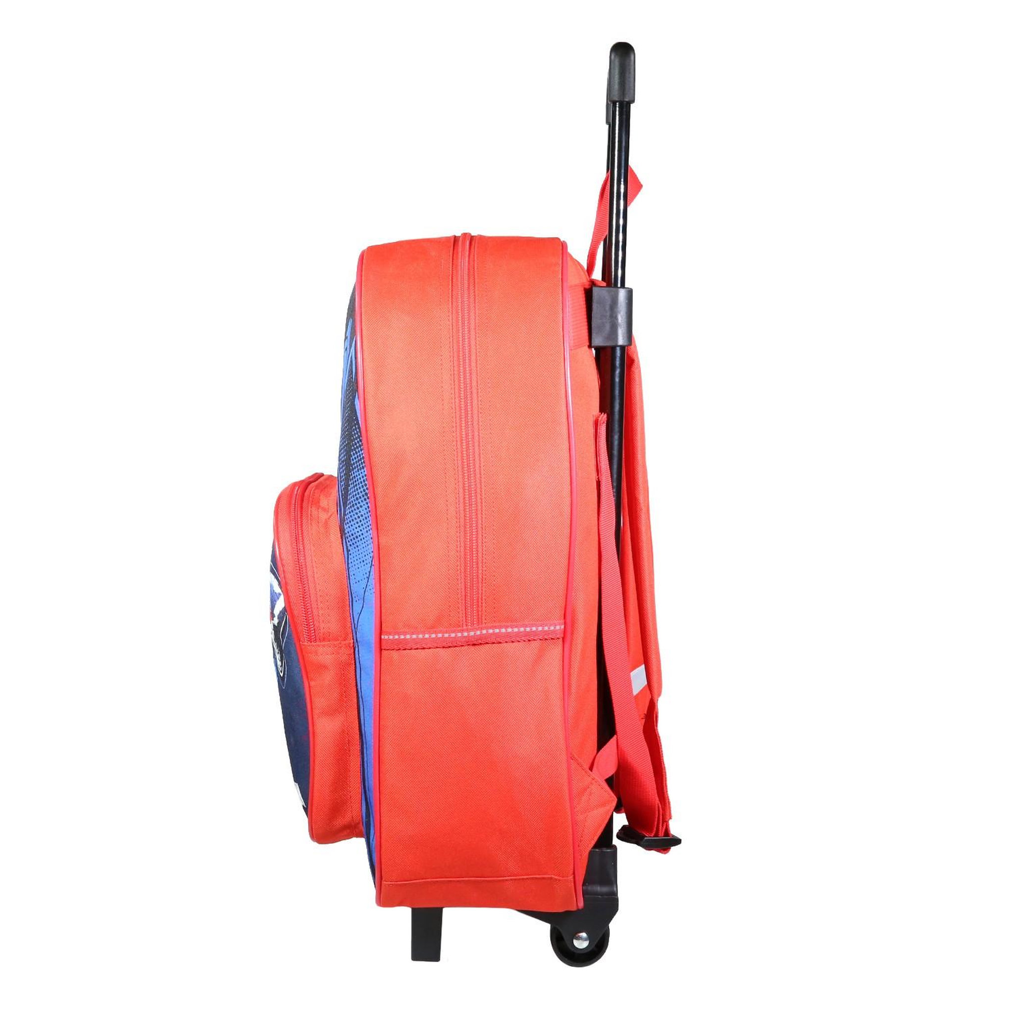 Voir la diapositive 3 : Bagtrotter Sac à dos à roulettes Spiderman Bleu