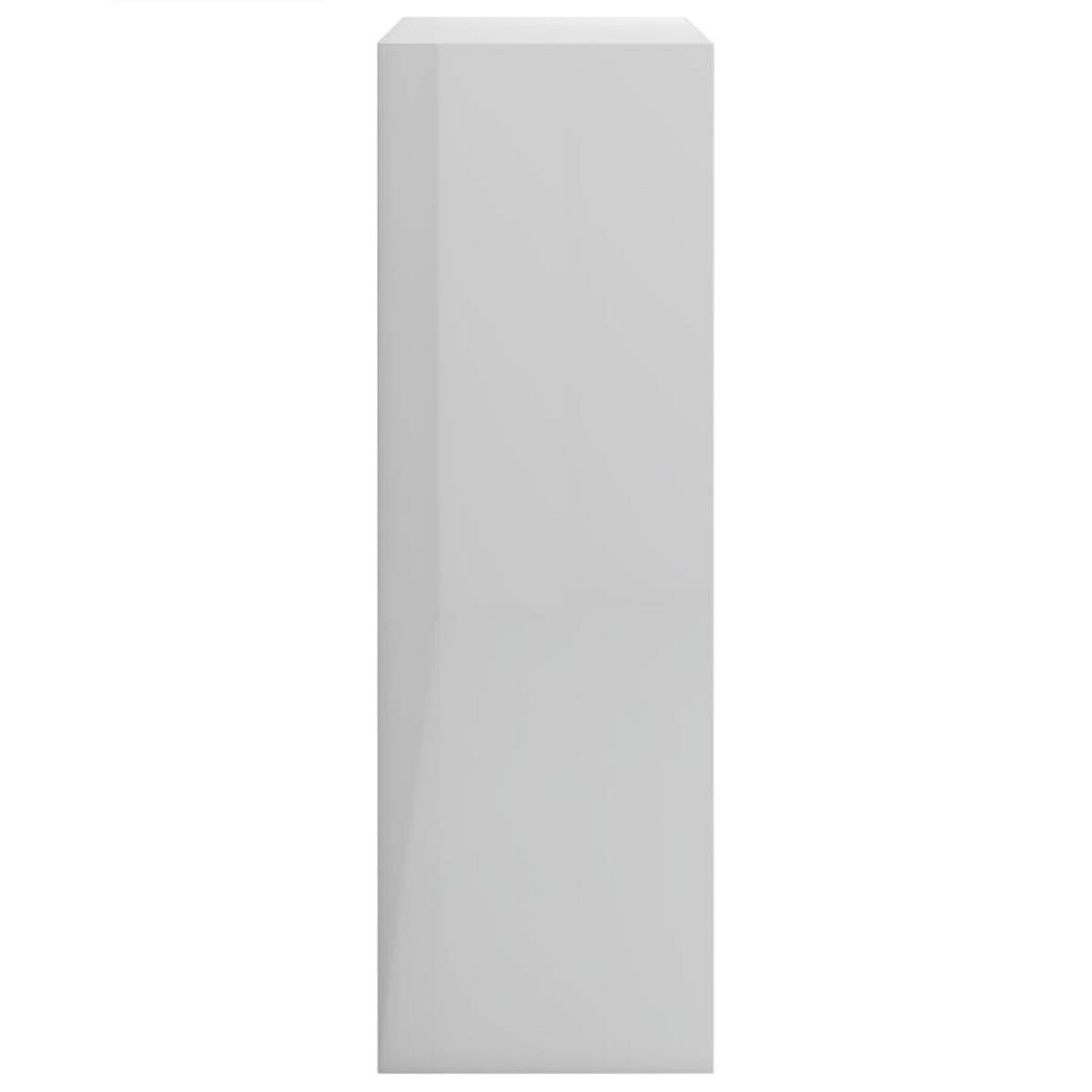 VIDAXL Bibliotheque Blanc brillant 60x24x76 cm Bois d'ingenierie