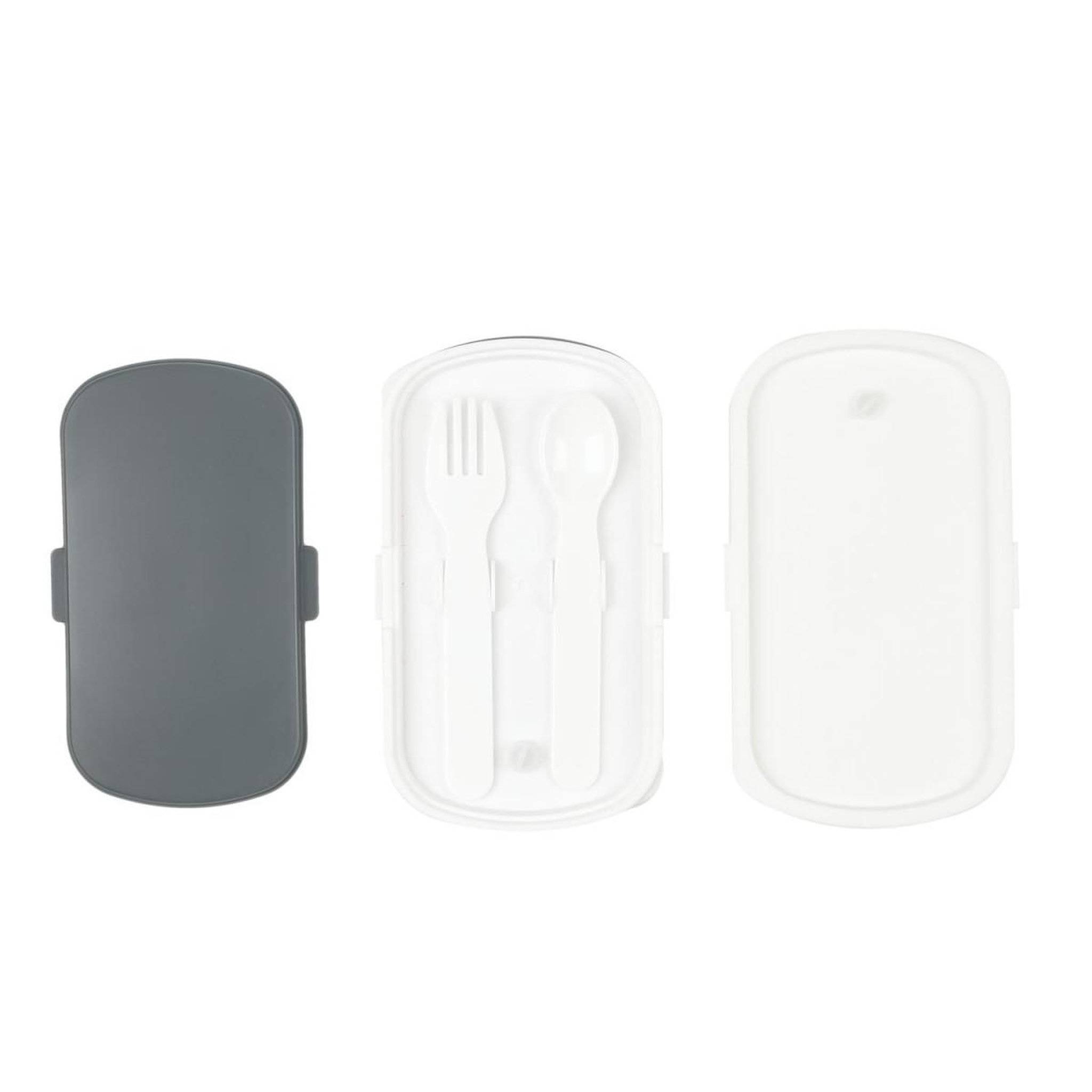 Voir la diapositive 5 : COOK CONCEPT Coffret lunch box 3 pièces  repas  18cm gris