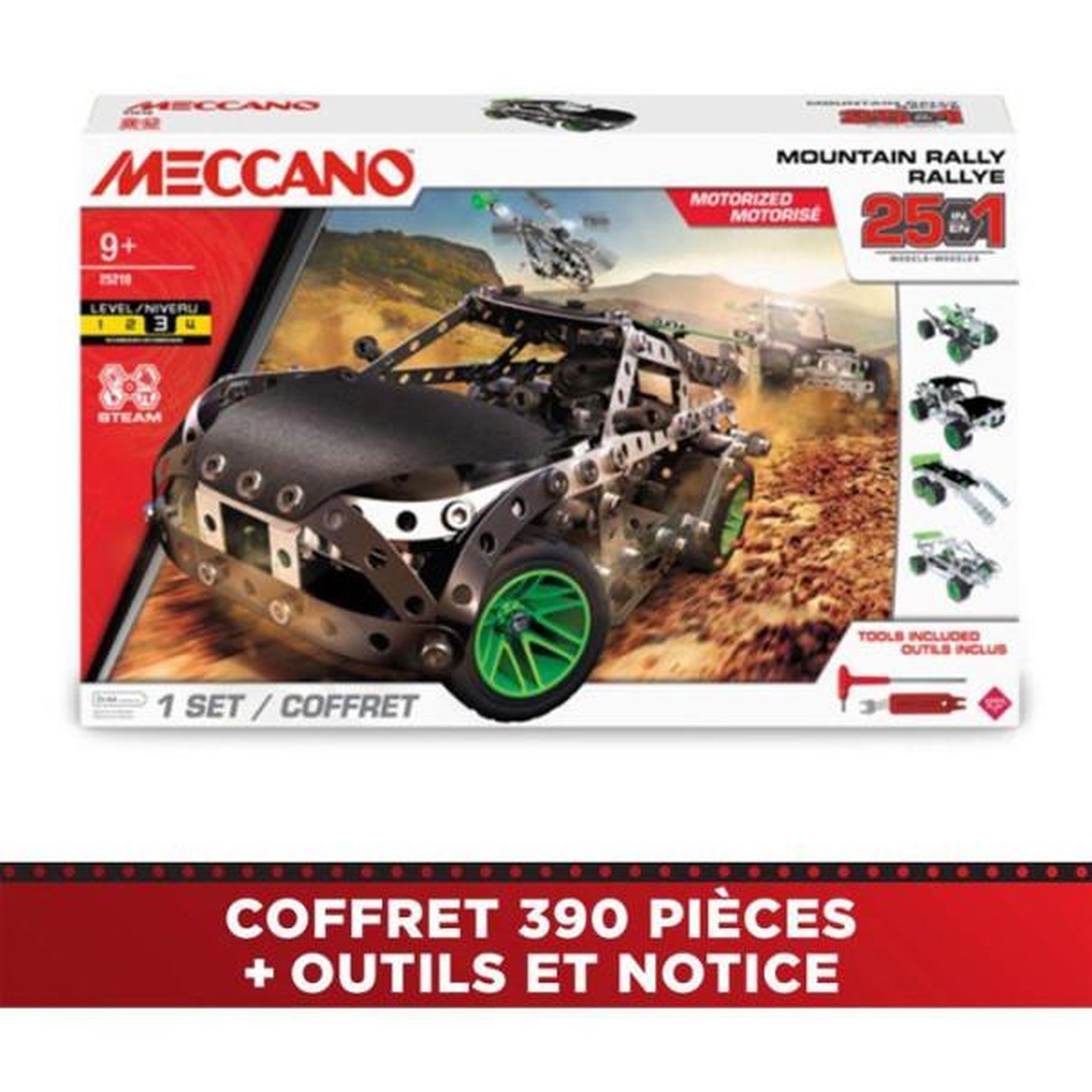 Voir la diapositive 2 : Meccano MECCANO - Jeu de construction - Métal - 390 pieces - 10 ans + - 25 modeles