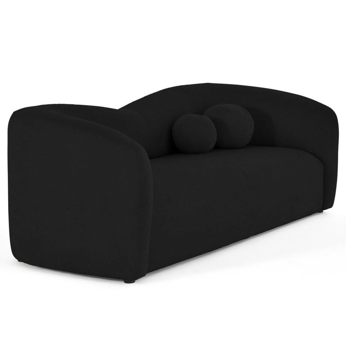 LISA DESIGN Charles - canapé droit 3 places en velours texturé