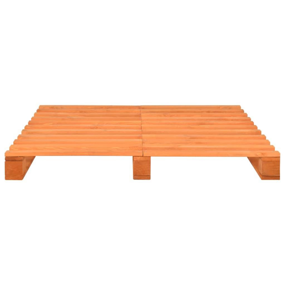 VIDAXL Cadre de lit de palette sans matelas 140x200 cm bois massif