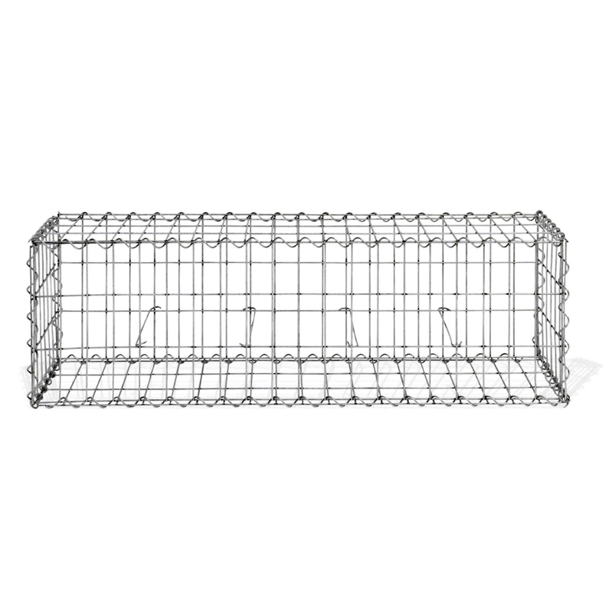 ID MARKET Lot de 2 gabions pour pierre 100 x 30 x 30 cm