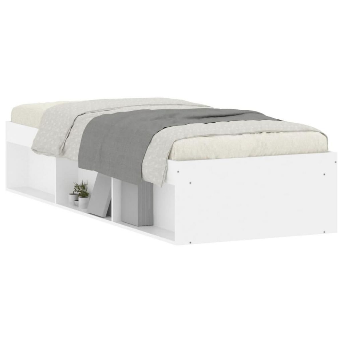VIDAXL Cadre de lit sans matelas blanc 75x190 cm