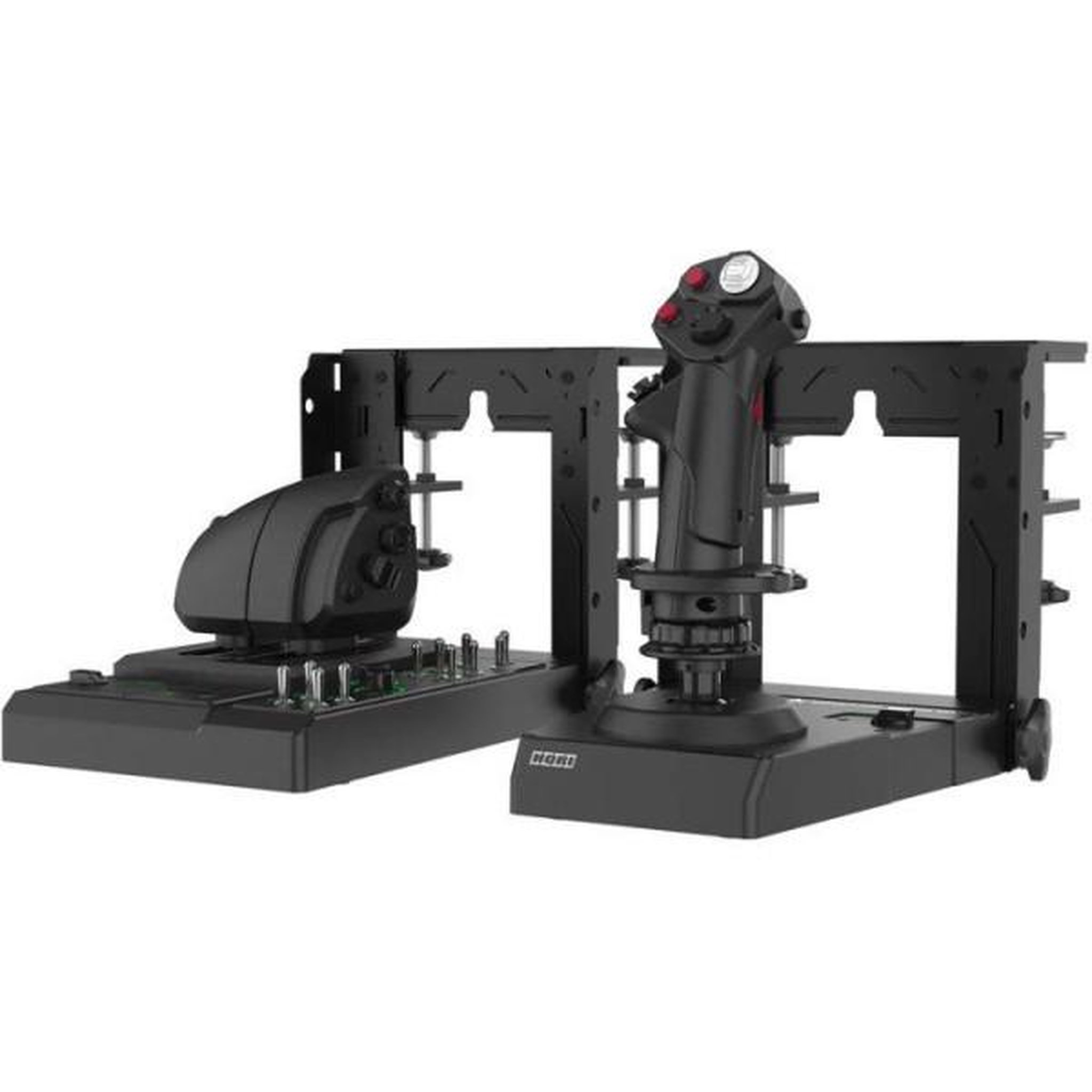 Voir la diapositive 2 : HORI Systeme de vol et support hotas pour pc - hori - double manette fontion de gouvernail - 200 fonctions configurables - noir