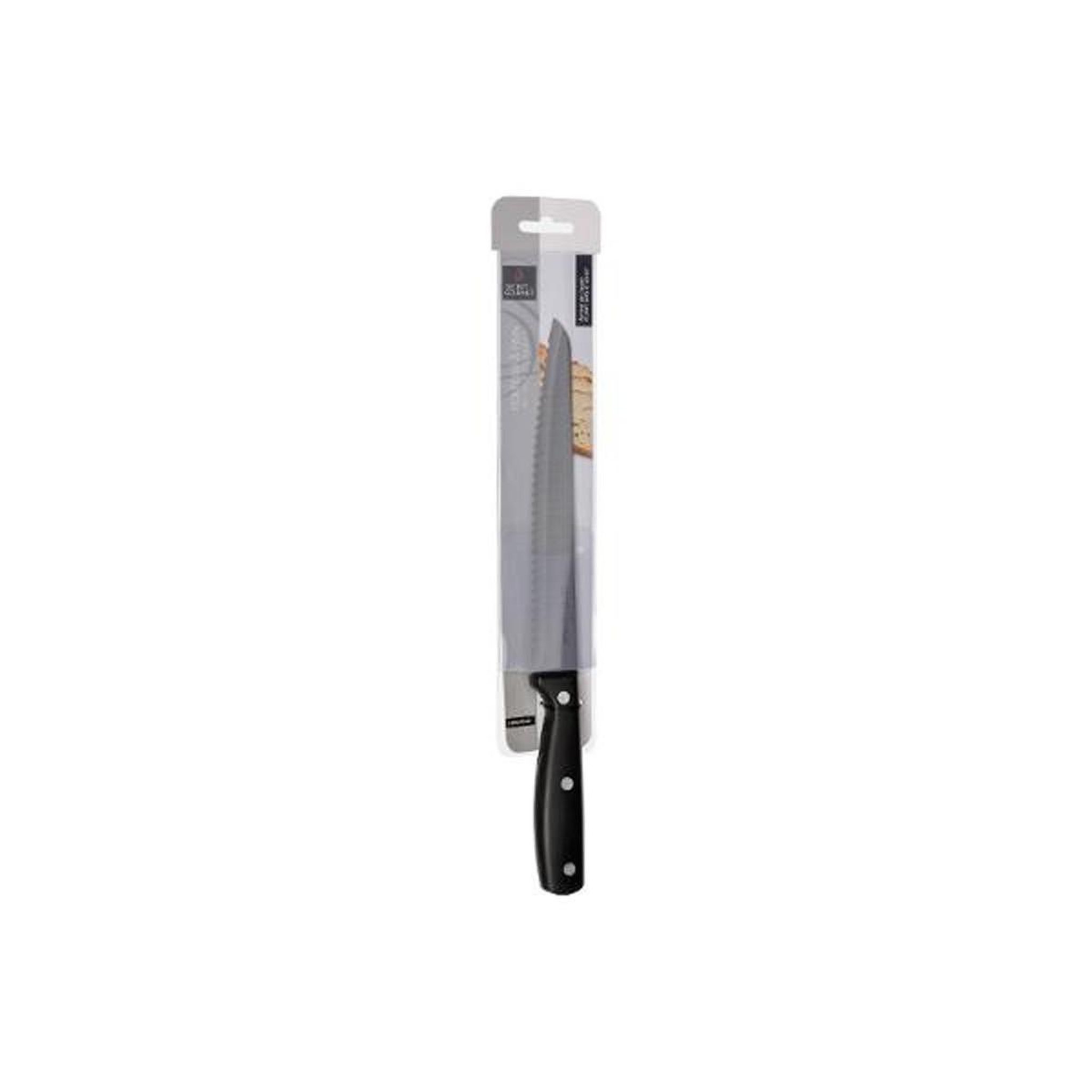 Voir la diapositive 2 : B BASIC & CO Couteau à Pain  Dice  Inox 32cm Noir