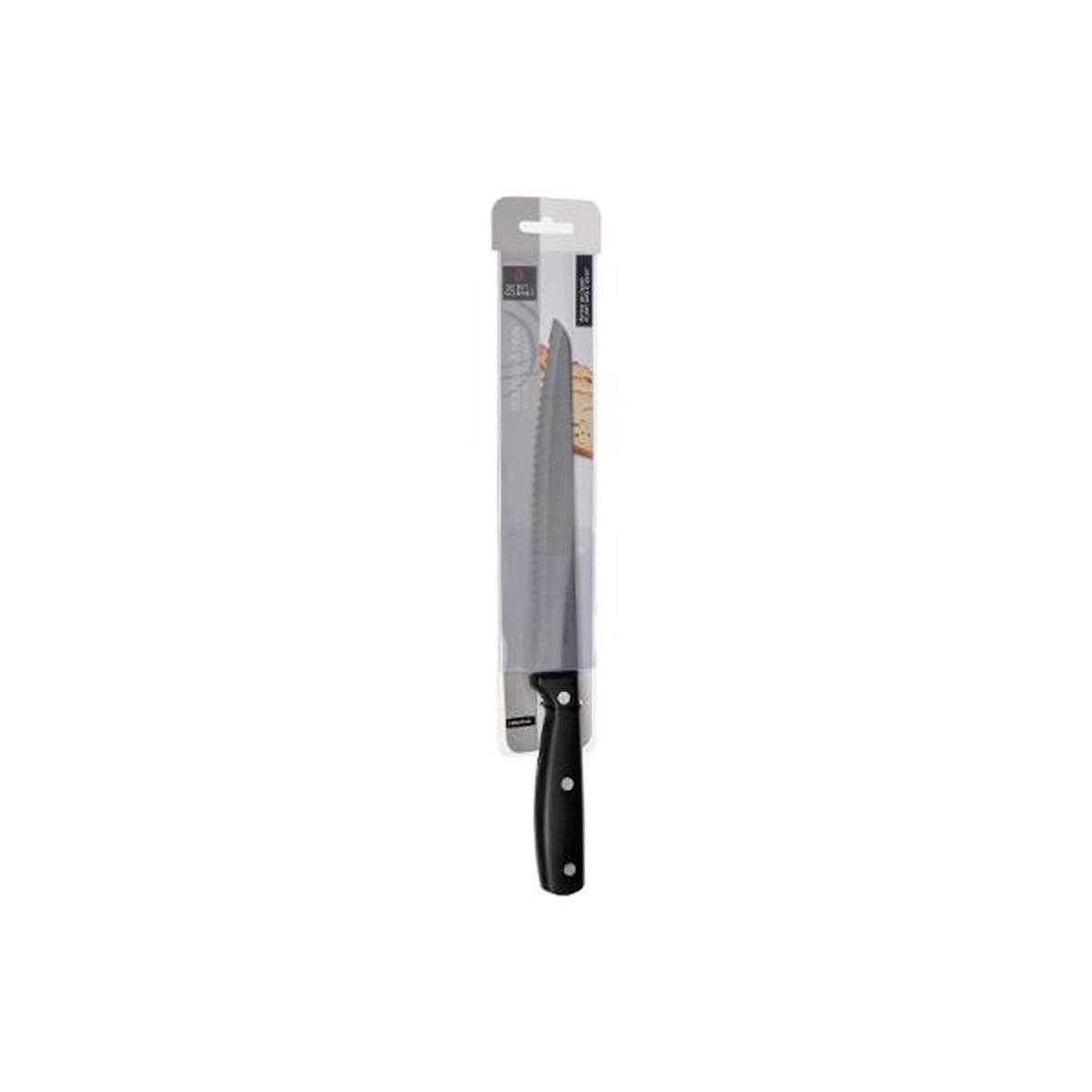 B BASIC & CO Couteau à Pain  Dice  Inox 32cm Noir