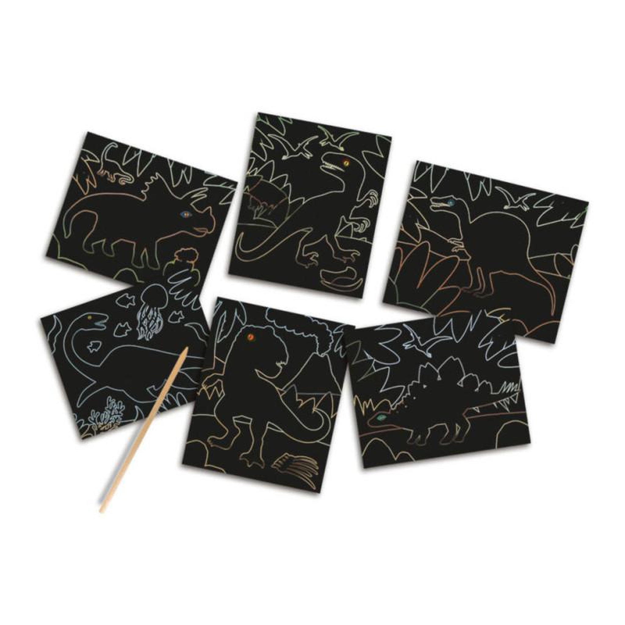 Voir la diapositive 2 : SES SES Cartes à gratter phosphorescentes – Dinosaures 14285