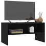 Voir la diapositive 3 : VIDAXL Meuble TV Noir 80x40x40 cm Bois d'ingenierie